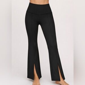 Yogalicious Lux Girlfriend Front Slit 7/8 Flare Leggings